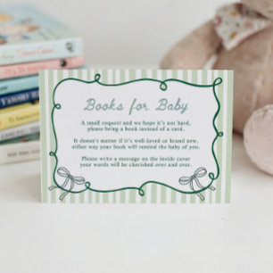 Cartes de livres verts pour bébé Storybook