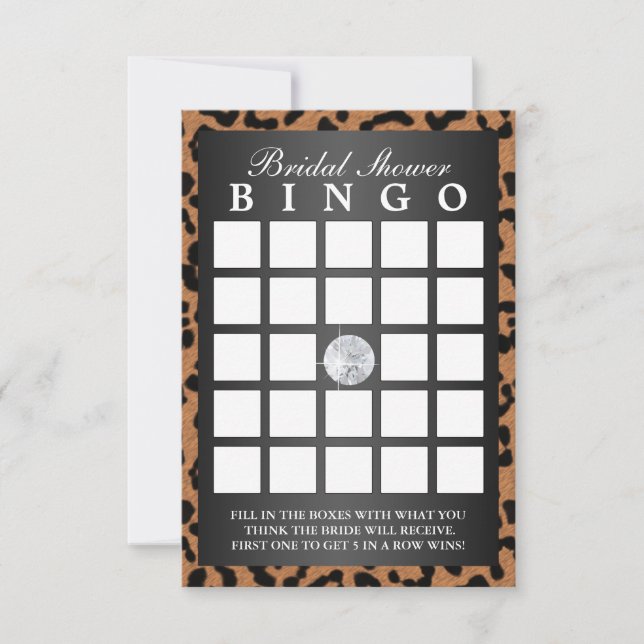 Cartes de luxe de bingo-test de Fête de la mariée (Devant)
