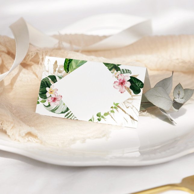 Cartes de mariage à fleurs de monstère tropicale (Créateur téléchargé)