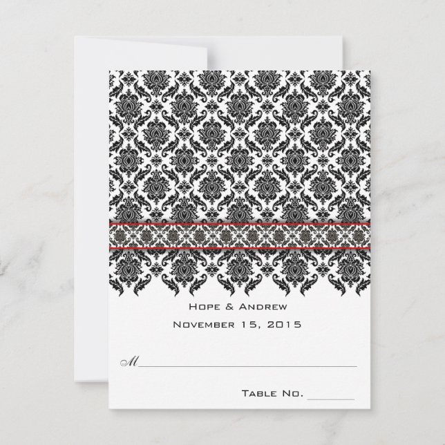 Cartes de mariage à plier et à noter soi-même pour (Dos)