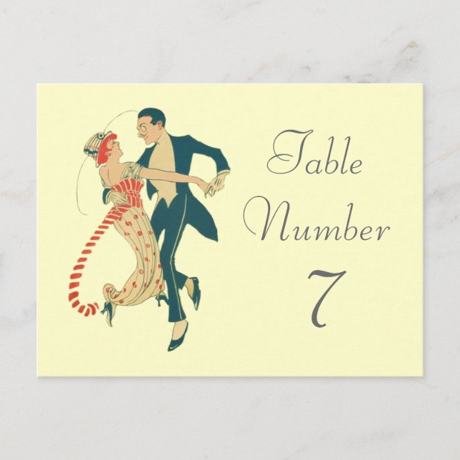 Cartes de Mariage à thème des années 1920 (Devant)
