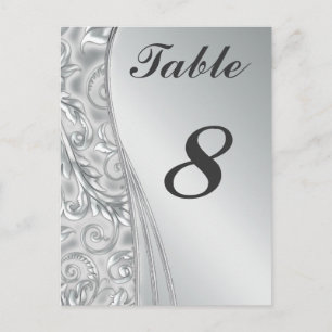 Cartes de Mariage Argent Numéros Carte postale