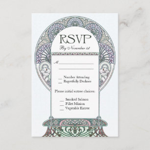 Cartes de mariage Art Nouveau RSVP