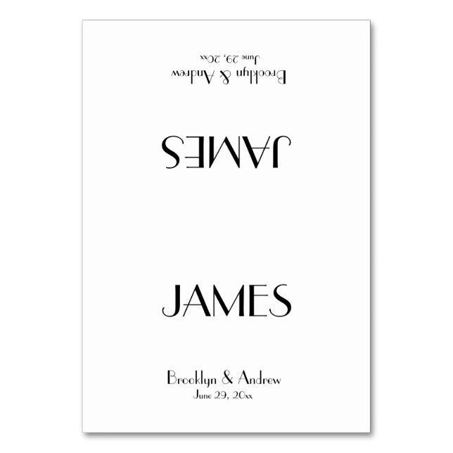 Cartes de Mariage blanc minimaliste Déco (Par défaut)