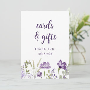 Cartes de mariage & Cadeaux Fleur de Card violet