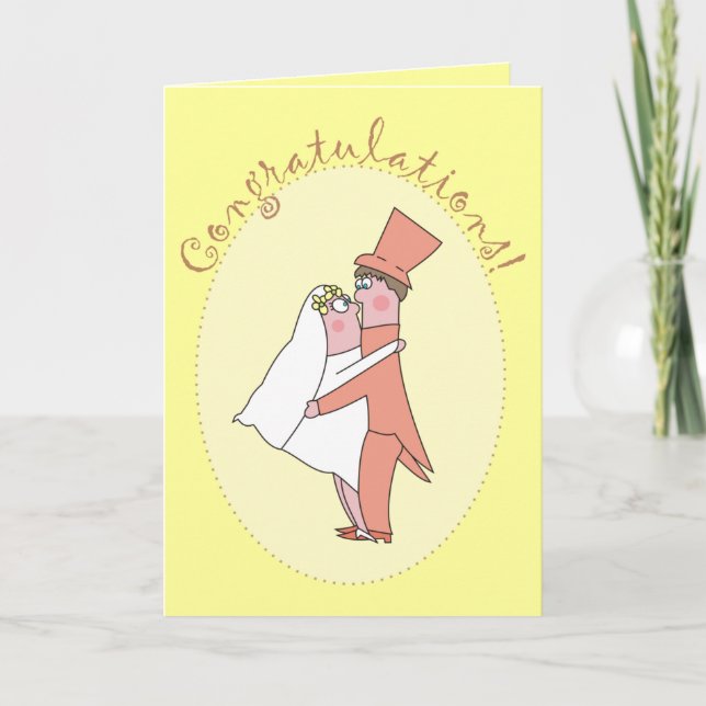 Cartes de mariage de félicitations de nouveaux (Devant)