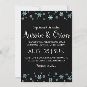 cartes de mariage de noël à typographie élégante