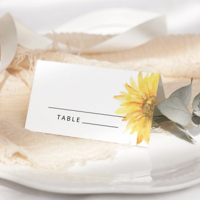 Cartes de mariage de tournesol d'aquarelle (Créateur téléchargé)
