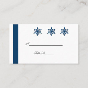 Cartes de Mariage des flocons de neige bleus et bl