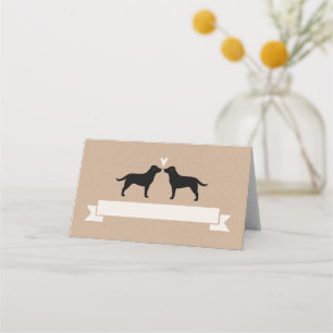 Cartes de Mariage des silhouettes du Labrador Retr