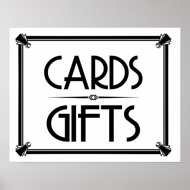 CARTES DE MARIAGE ET CADEAUX Art Déco SIGNE (Devant)