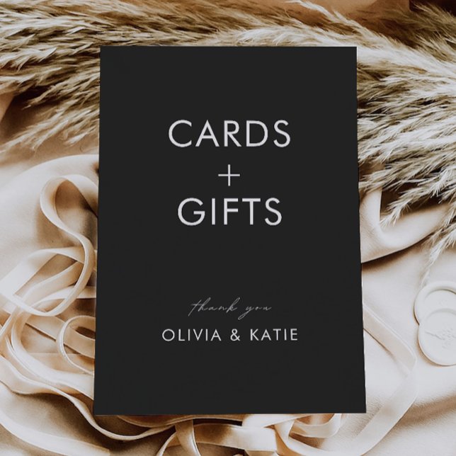 Cartes de mariage et Cadeaux Noirs, (Black Wedding Cards and Gifts Sign,)