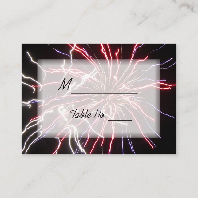Cartes de Mariage Fireworks (Devant)