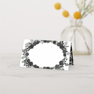 Cartes de Mariage gothique en Rose blanc et noir