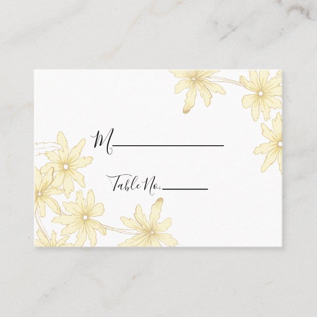 Cartes de Mariage Jaune (Devant)