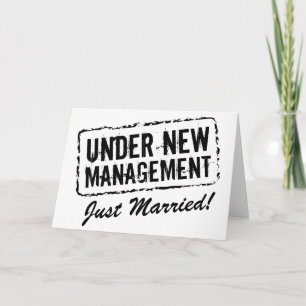 Cartes de mariage Just Married   Sous nouvelle dir