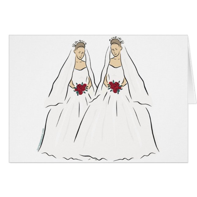 Cartes de mariage lesbiennes (Devant horizontal)
