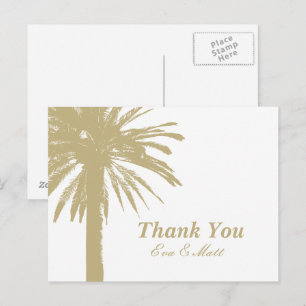 Cartes de mariage Merci avec image de palmier de s