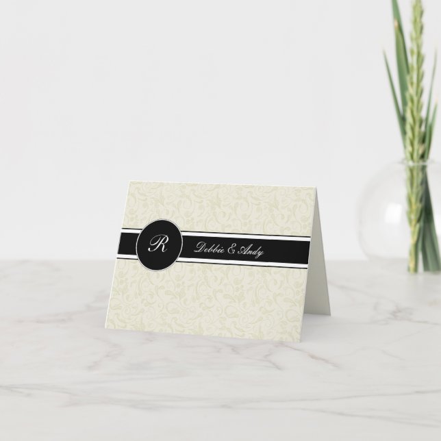Cartes de mariage Monogramme (Devant)