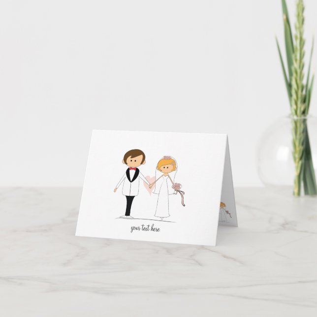 Cartes de mariage pour mariée et marié (Devant)