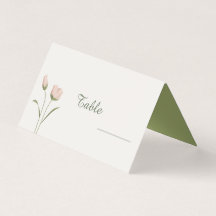Cartes de Mariage pour table de fleurs roses