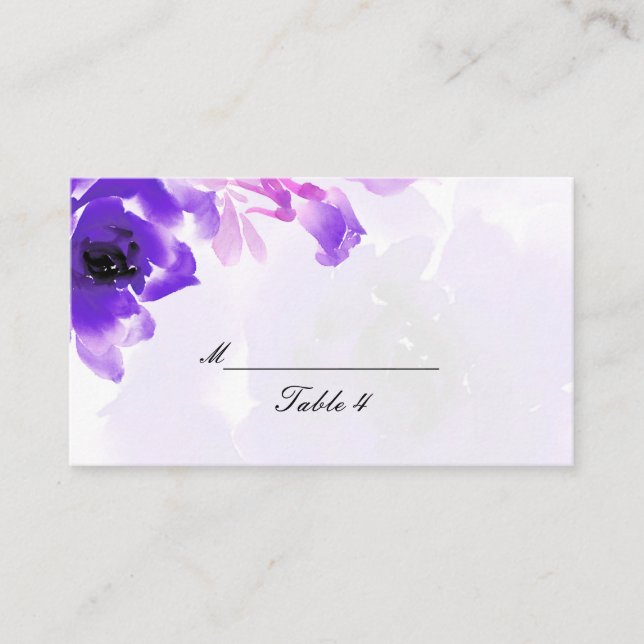 Cartes de Mariage Rose violet (Devant)
