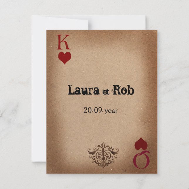 Cartes de Mariage Rustique Las Vegas (Devant)