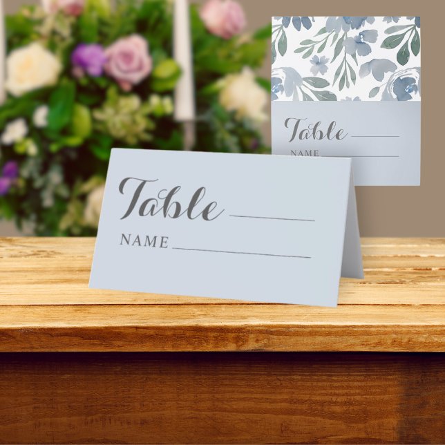 Cartes de mariage rustiques poussiéreuses bleues e (Créateur téléchargé)