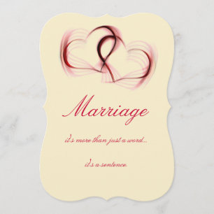 Cartes de mariage sarcastiques rouges et roses