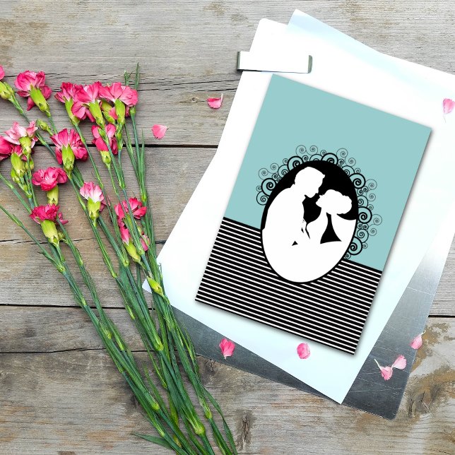 Cartes de Mariage 'Save the Date' avec Silhouettes (Créateur téléchargé)