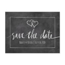 Cartes de mariage "save the date" avec typographie