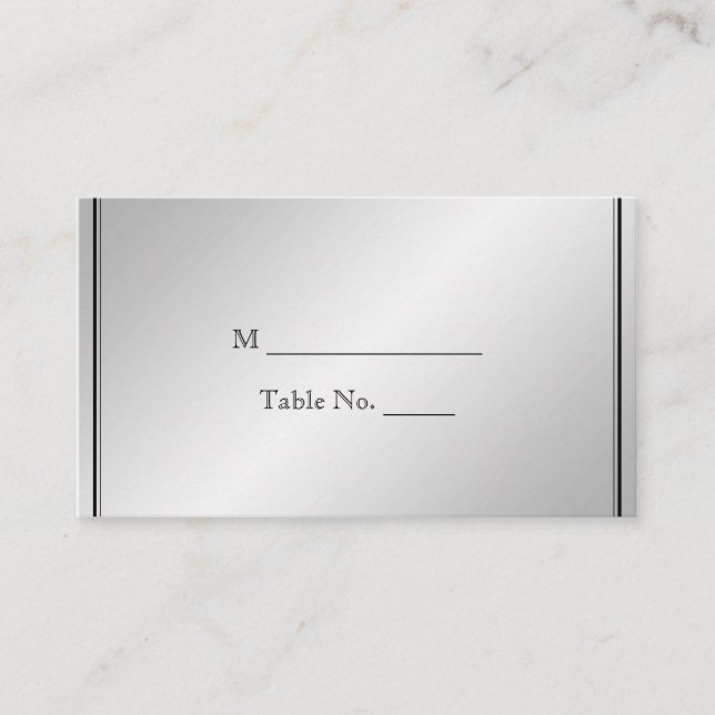 Cartes de Mariage Silver Elegance (Devant)