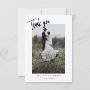 Cartes de Mariage Simple Merci Script
