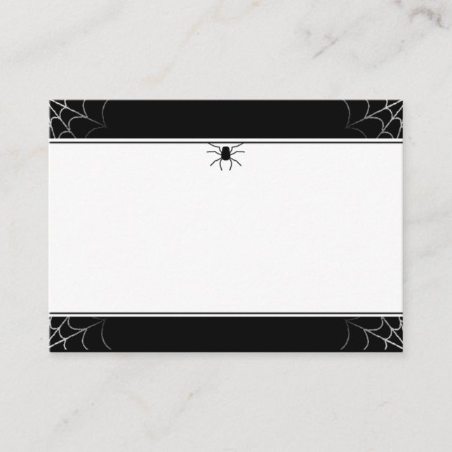 Cartes de mariage Spider & Web BLANC (Devant)