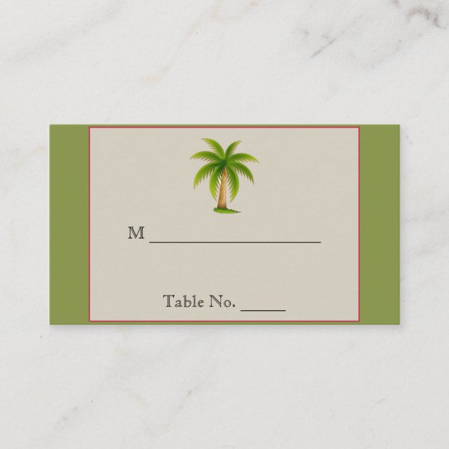 Cartes de Mariage Tropical Palm Tree (Devant)