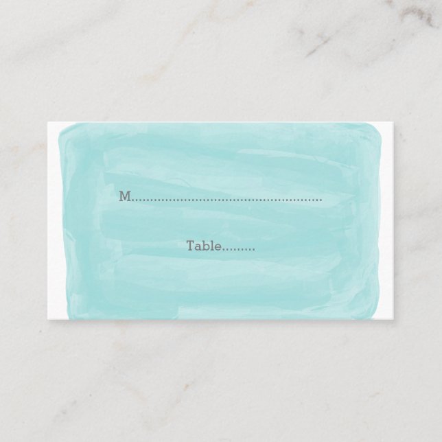 Cartes de Mariage Turquoise Watercolor (Devant)