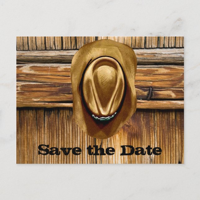 Cartes de mariage Western Save the Date (Devant)