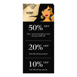 Cartes de marketing du salon de coiffure Gold Eyel