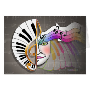 CARTES de masque de musique