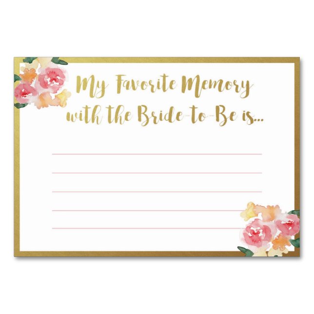 Cartes de Mémoire Préférée avec la Mariée (Devant)
