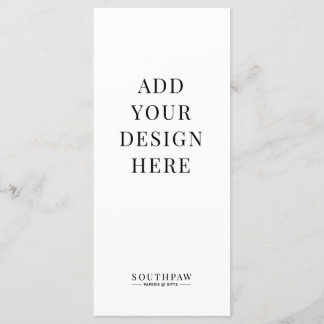 Cartes de menu 4 x 9 pouces