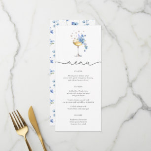 Cartes de menu des Fleurs sauvages fleurs sauvages