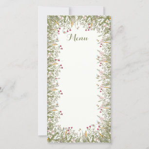 Cartes de menu inspirées de Rosh Hashana Floral