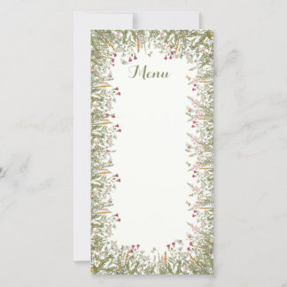 Cartes de menu inspirées de Rosh Hashana Floral