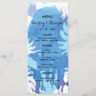 Cartes de menu Mariage de nuit Tropical