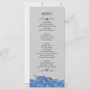 Cartes de menu pour réception de mariage