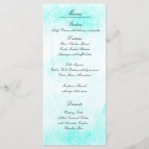 Cartes de menu "Trésor Turquoise"
