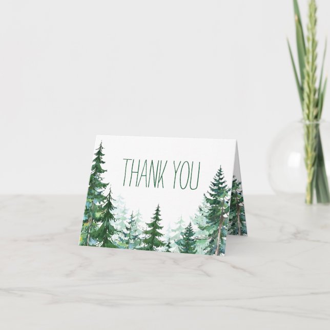 Cartes de Merci d'arbre de sapin (Devant)
