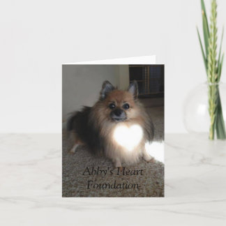 Cartes de Merci de base du coeur d'Abby