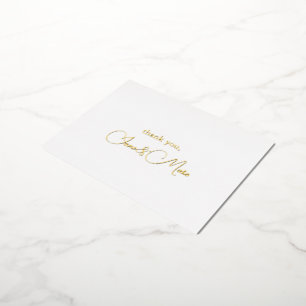 Cartes de Merci de calligraphie Élégantes Personna